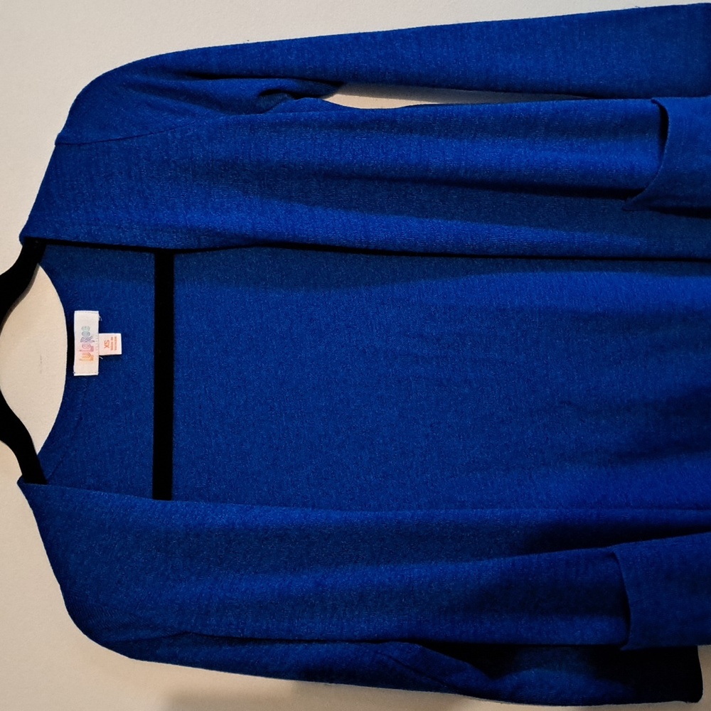 LuLaRoe Sarah Blue Duster Cardigan XS